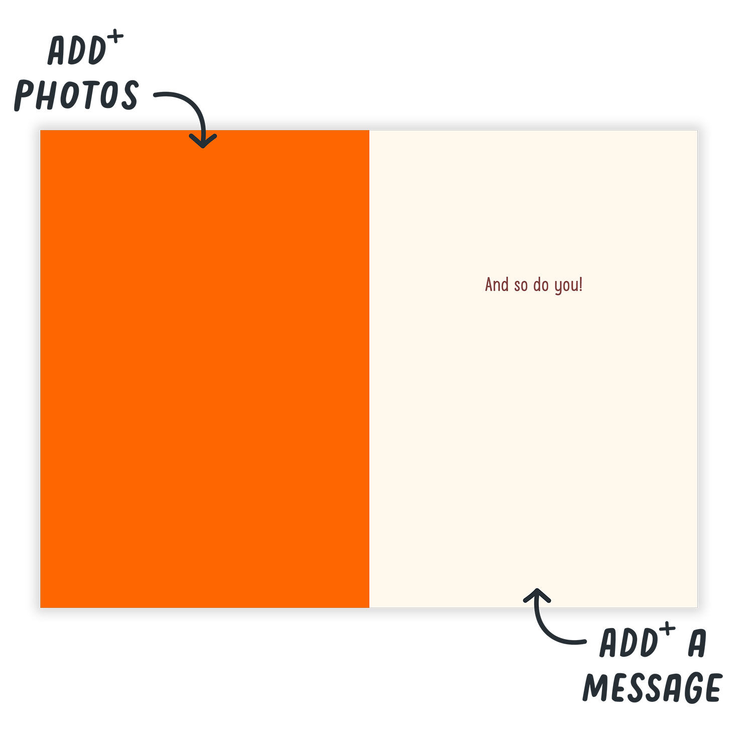 Orange March Birthdays Personalized Birthday Card Open Card indicating personalization image number 3