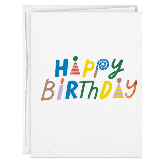Whimsical Lettering Happy Birthday to You Birthday Card