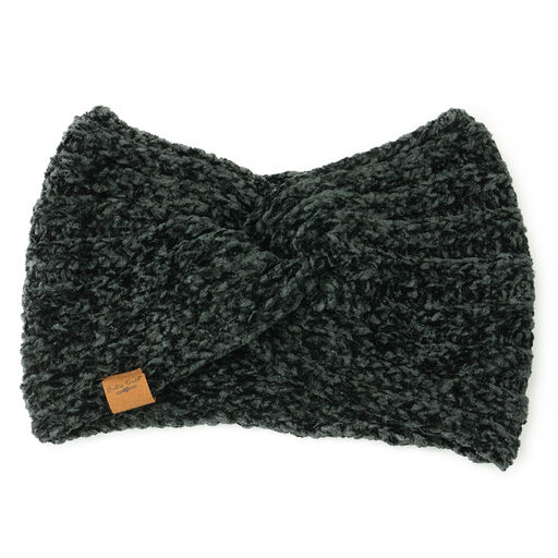 Britt’s Knits Black Chenille Twist-Front Women's Headband, 