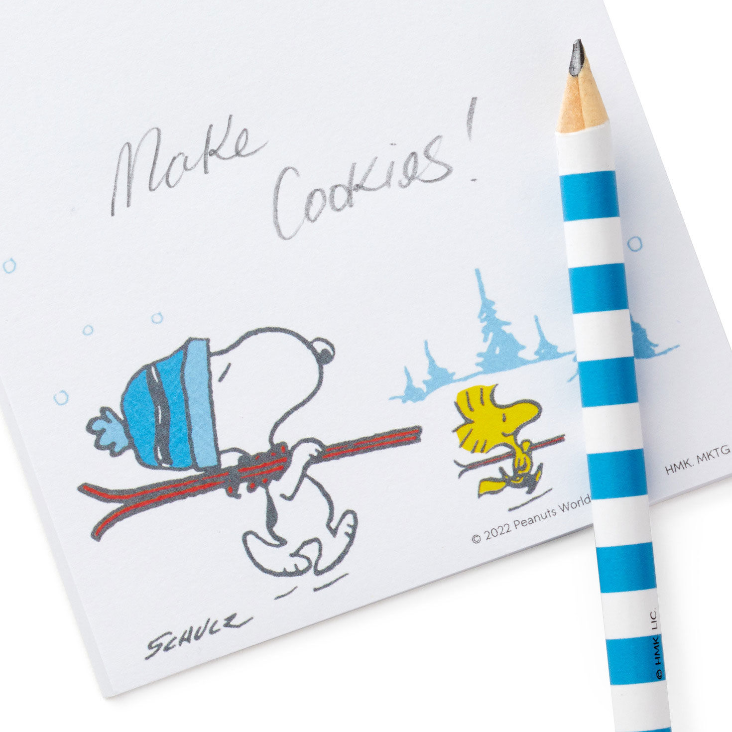Peanuts Snoopy and Woodstock With Skis Memo Pad and Pencil for only USD 8.99 | Hallmark