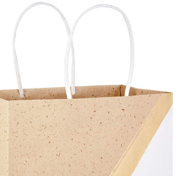 9.6" White and Kraft Paper 8-Pack Gift Bags, , large image number 5