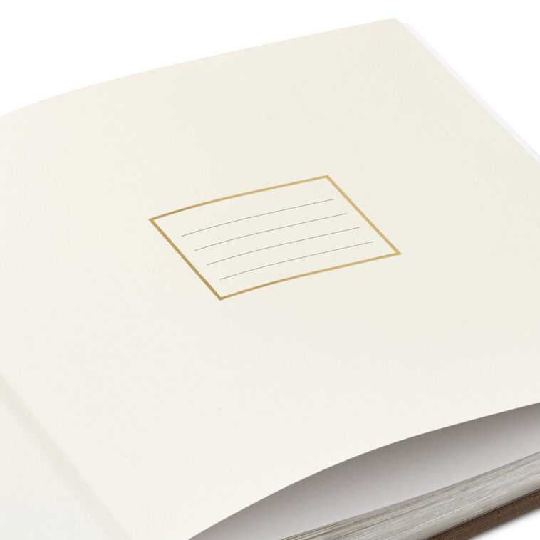 Taupe and Gold Memorial 2-Up Photo Album closeup view image number 6