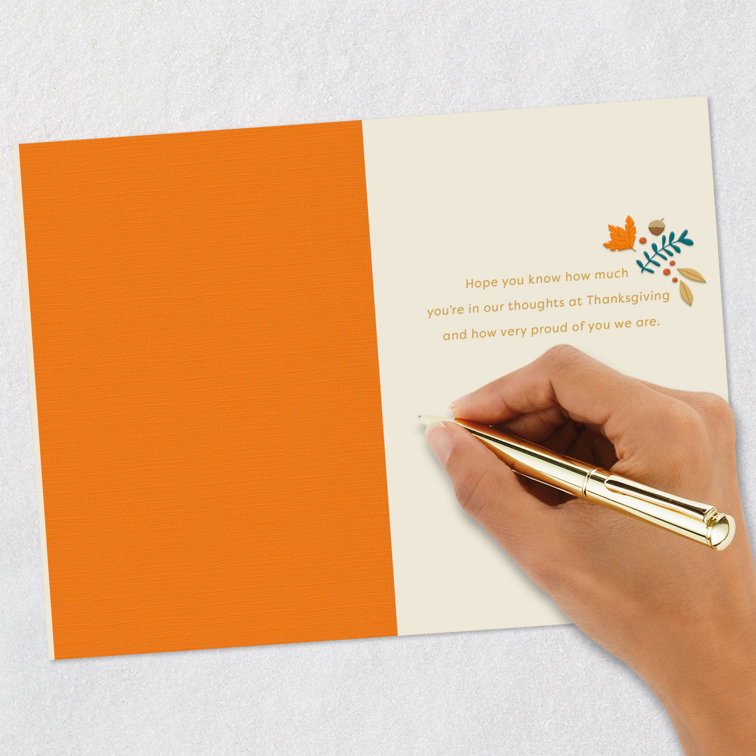 Thanksgiving Card for Military Service Member Signing card image number 6