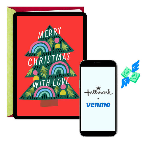 Merry Christmas With Love Venmo Christmas Card, , large image number 1