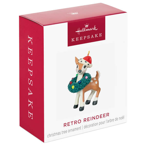 Mini Retro Reindeer Ornament, 1.41", , large image number 7