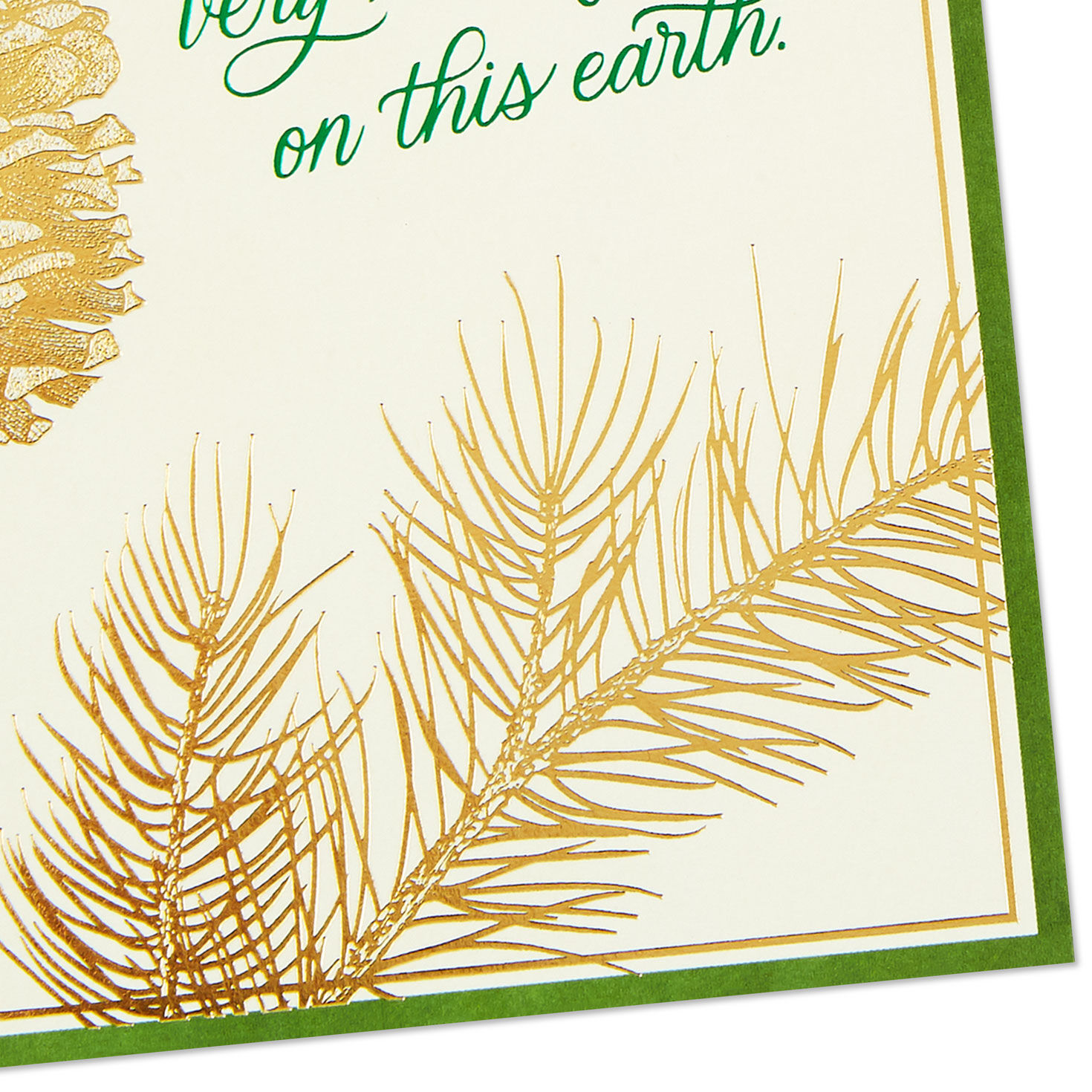 Gold Pine Cones Husband Christmas Card Card Front Detail image number 6