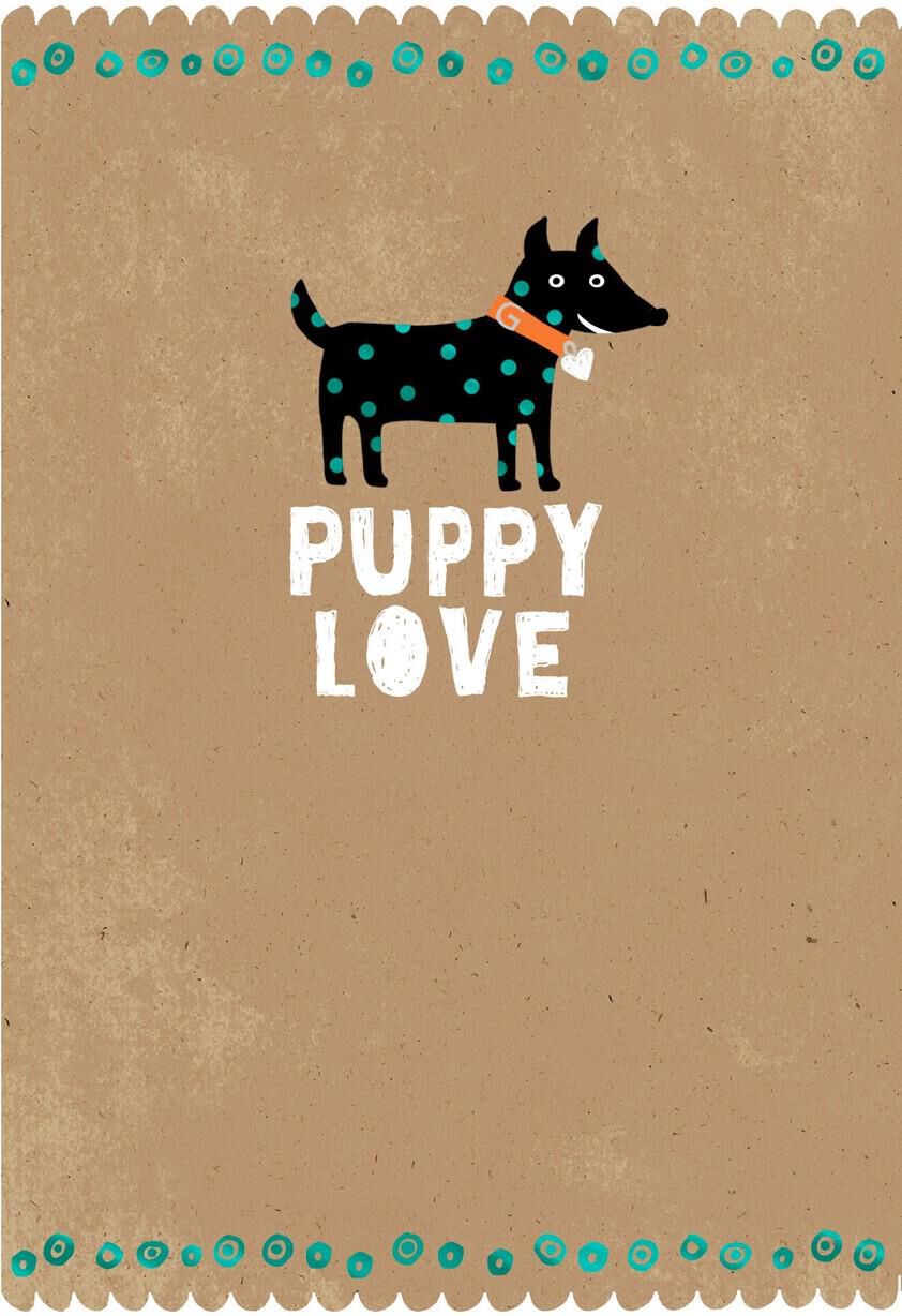Black Dog New Puppy Card