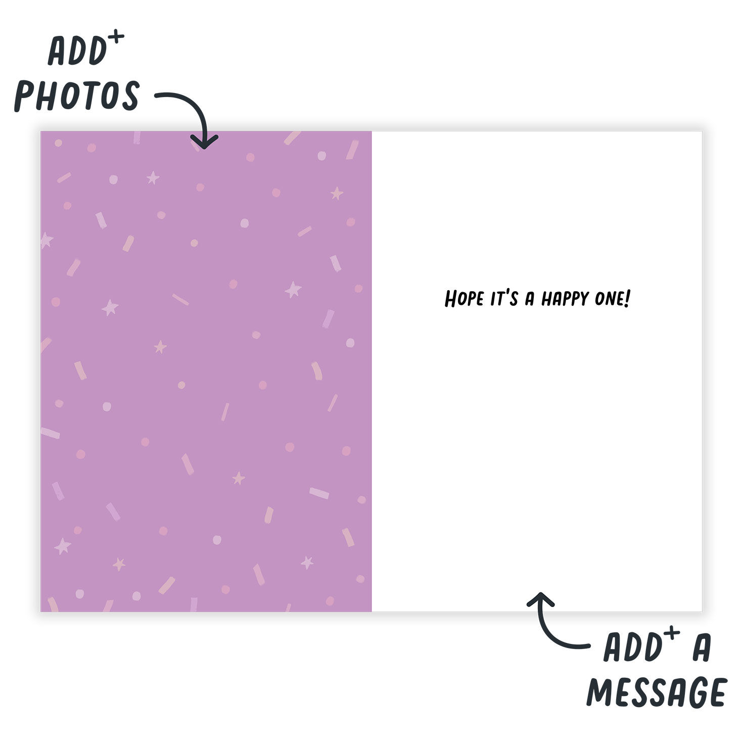 October Is a Treat Personalized Birthday Card Open Card indicating personalization image number 3