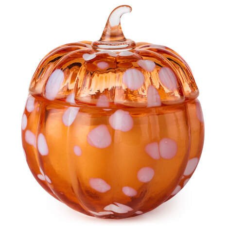 Speckled Glass Pumpkin Scented Candle front