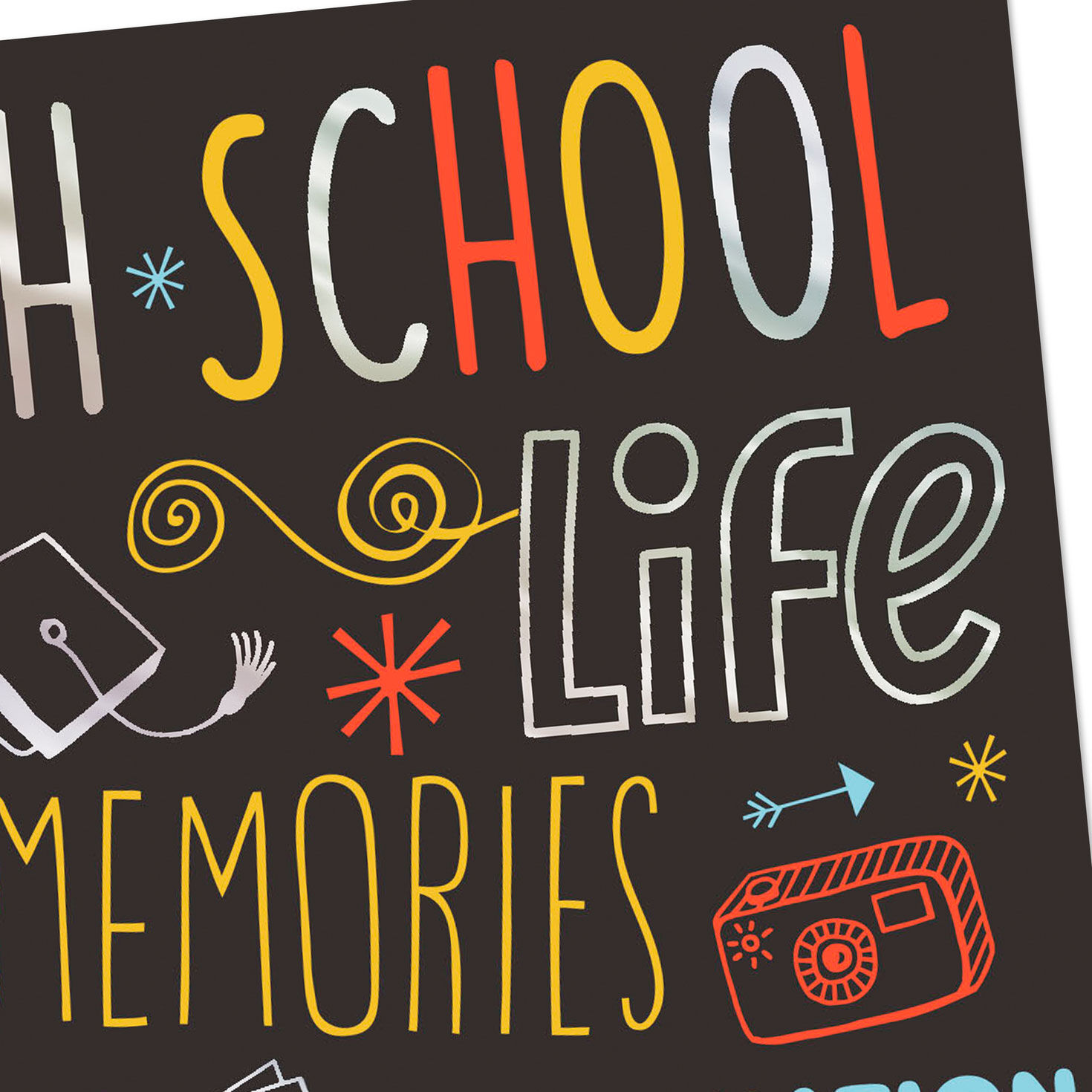 Doodles Hand Lettered High School Graduation Card Card Front Detail image number 4