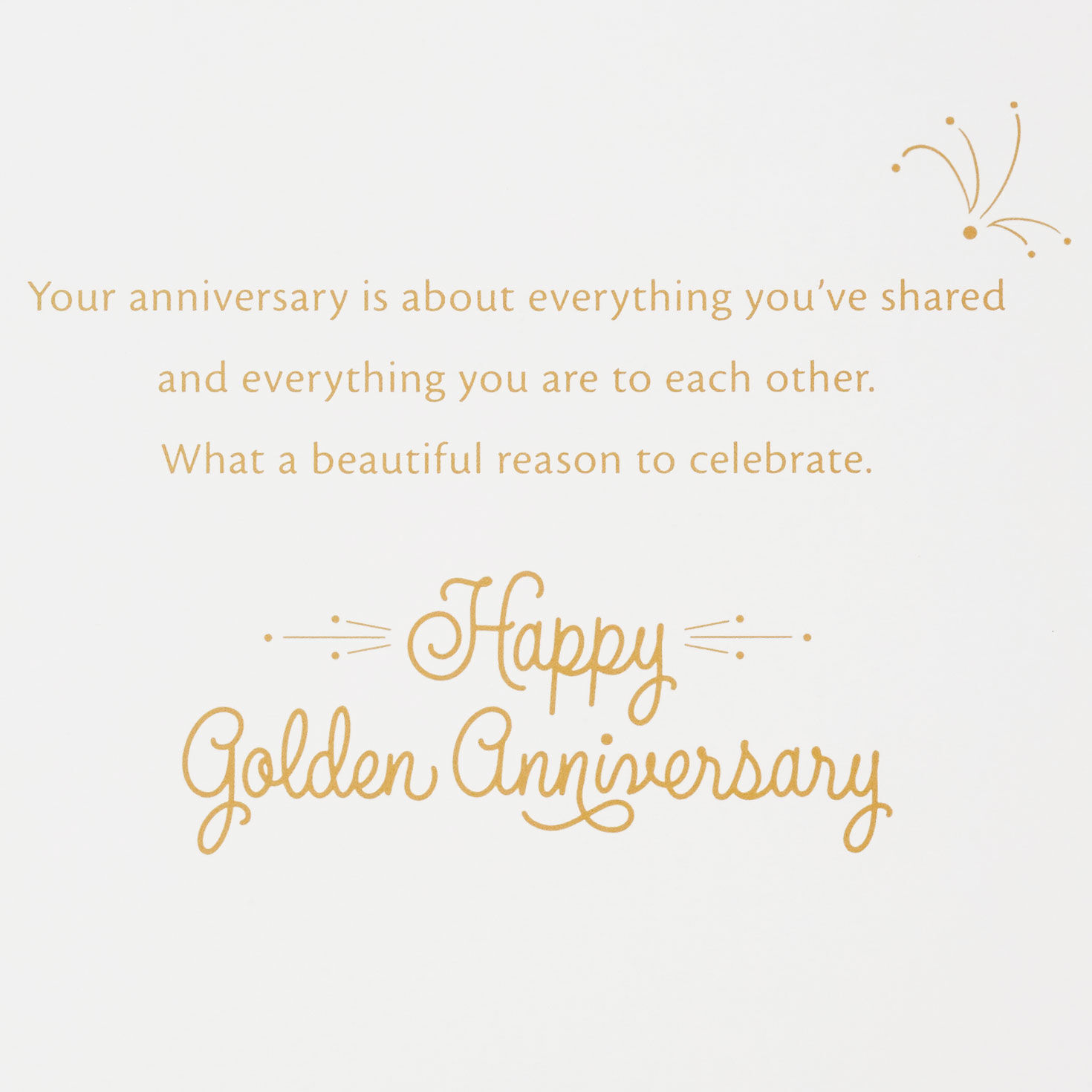 Ornate Gold Leaves 50th Anniversary Card for Couple  image number 3