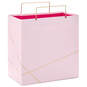 Light Pink With Gold Medium Square Gift Bag, 7.7", , large image number 1