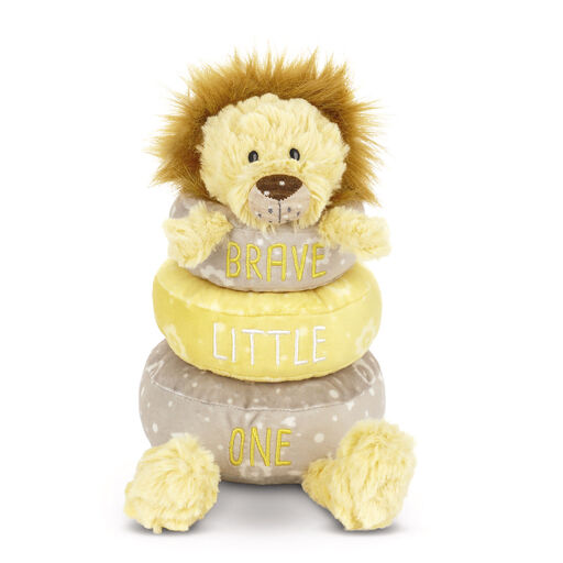 Demdaco Stackable Plush Lion Baby Toy, 