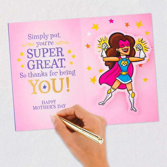 Super Hero Mom Pop-Up Mother's Day Card, , large image number 8