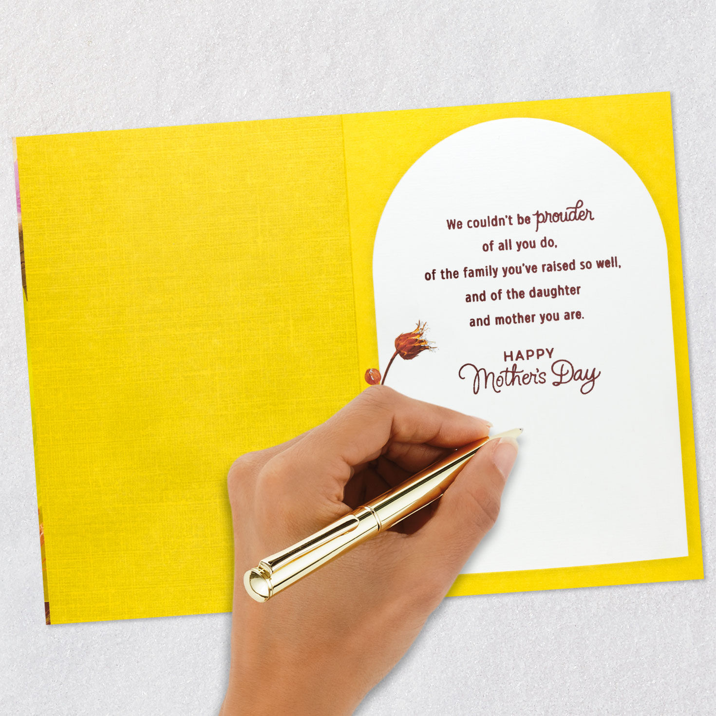 Dried Flowers Mother's Day Card from Both for Daughter Signing card image number 6