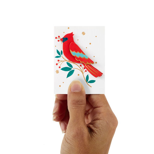 3.25" Mini Cardinal Beauty of the Season Christmas Card, 
