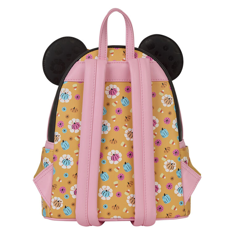 enlarge loungefly disney mickey mouse pumpkin mini backpack Glow FACE Minnie : Clothing, Shoes & Jewelry Exclusive Disney Theme Parks item by Loungefly Mini simulated suede backpack Embroidered Mickey Mouse Jack Loungefly Disney Minnie Mouse Glow