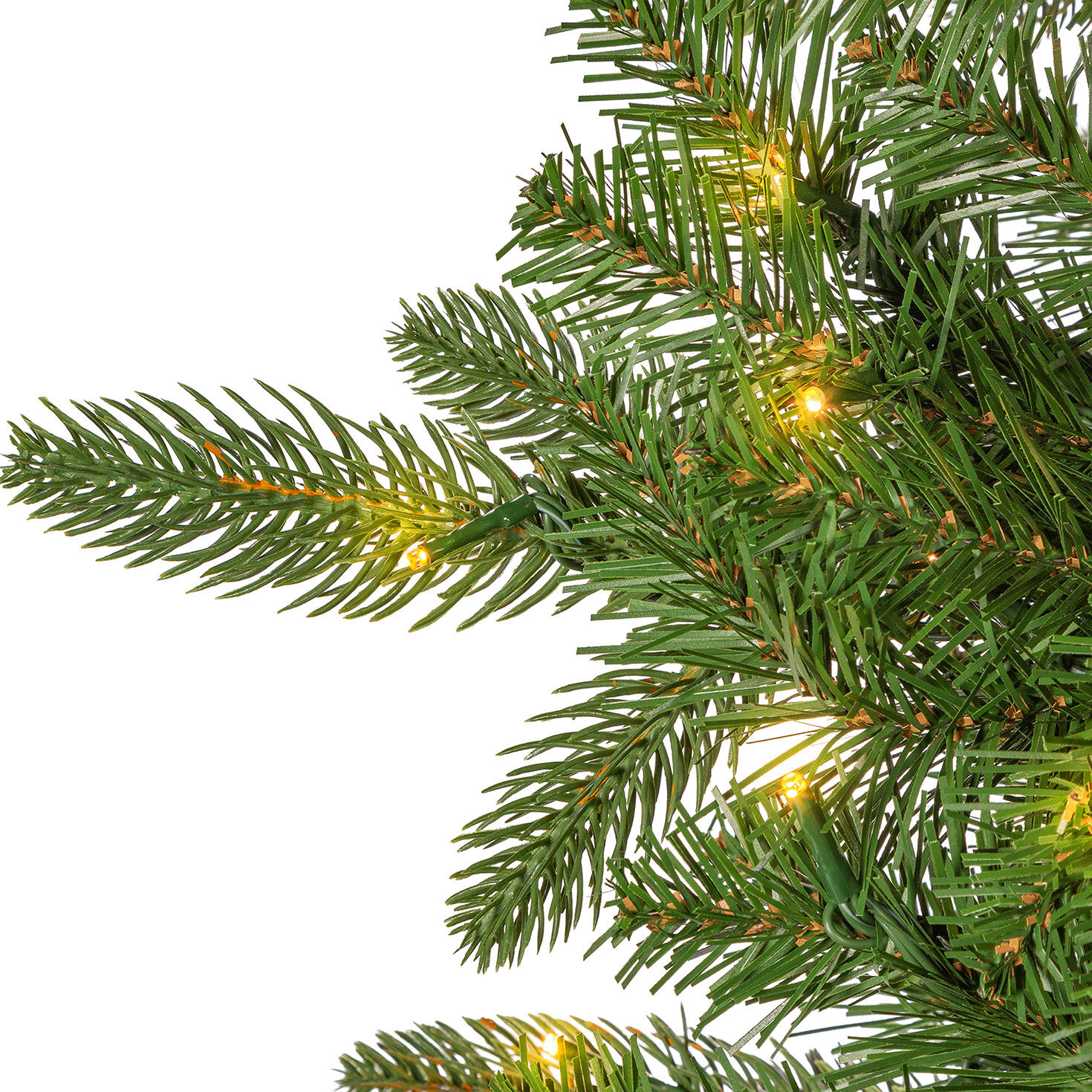 6.5 ft Pre-Lit Natural Cut Narrow Saginaw Spruce Christmas Tree with 300 Color-Changing LED Lights detail image number 6