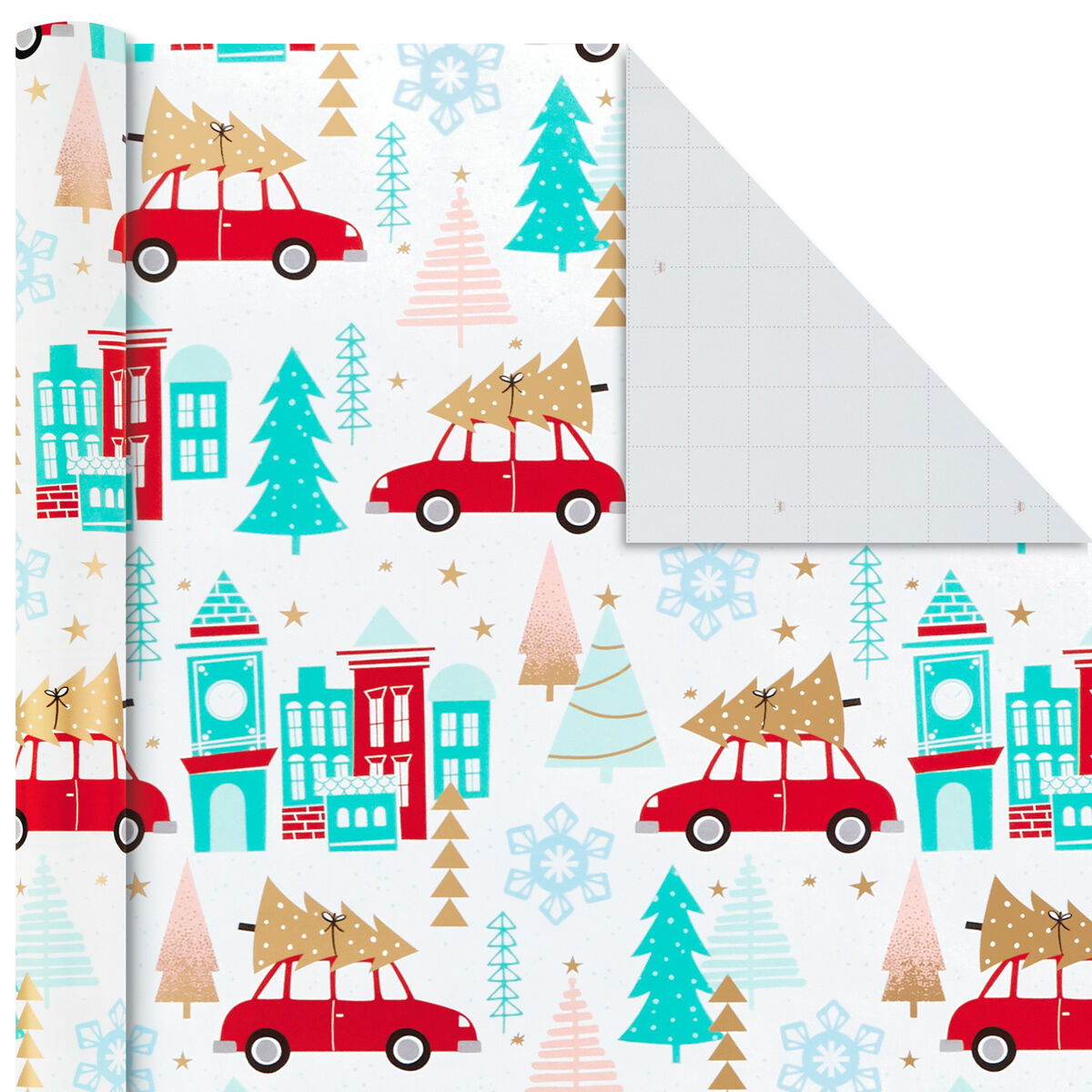Holiday Mix 4-Pack Christmas Wrapping Paper Assortment, 120 sq. ft
