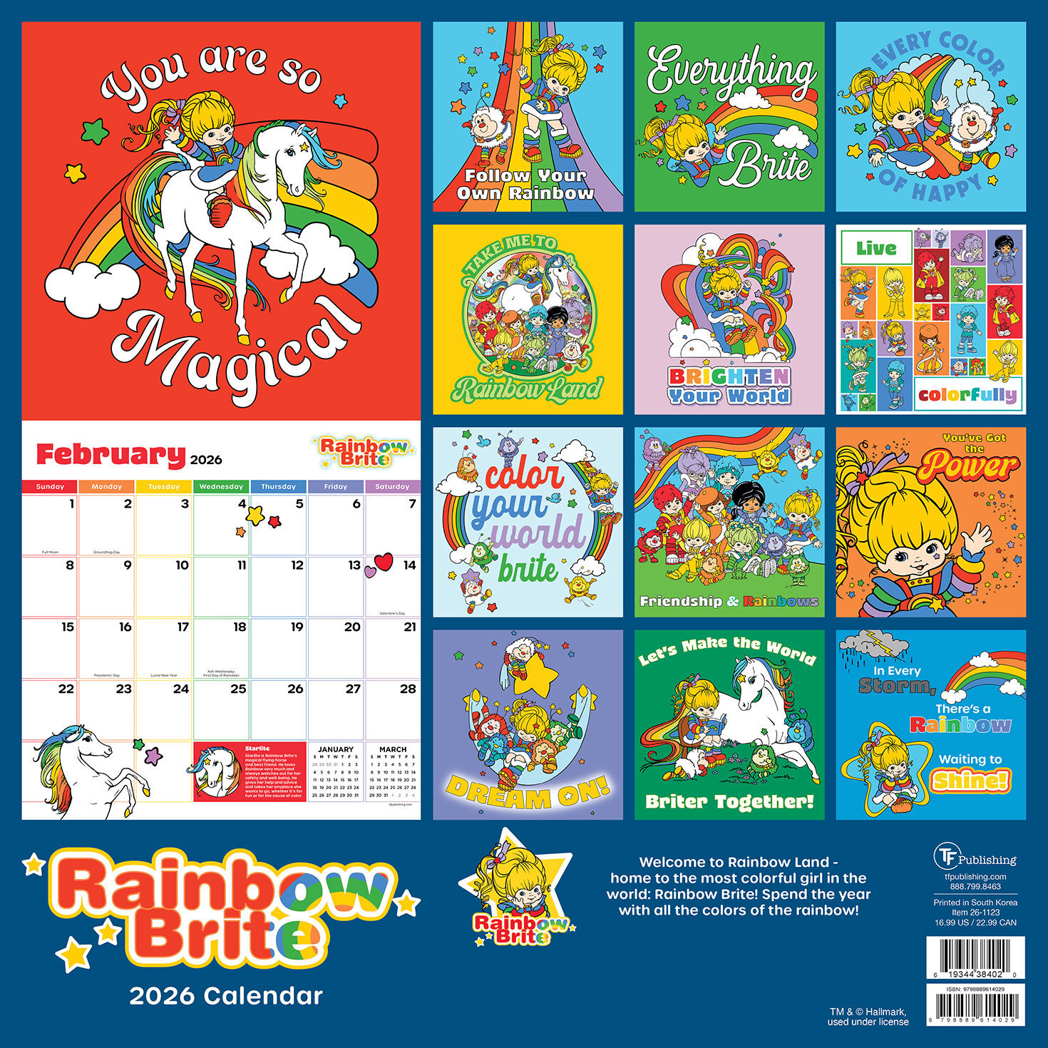 Time Factory Rainbow Brite You've Got the Power 2026 Wall Calendar for only USD 16.99 | Hallmark