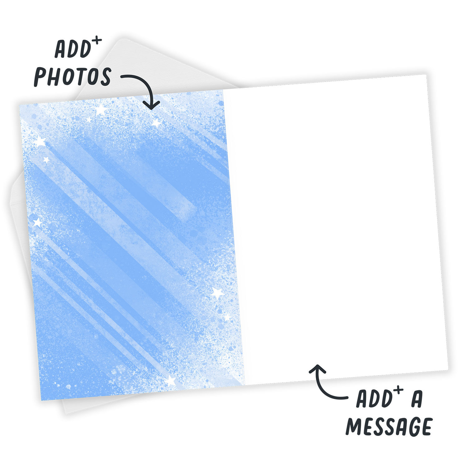 Red, White and Blue Patriotic Folded Photo Card  image number 4