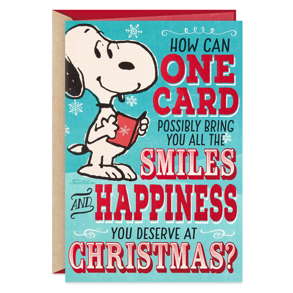 Peanuts Snoopy All You Deserve Christmas Card With Mini Cards