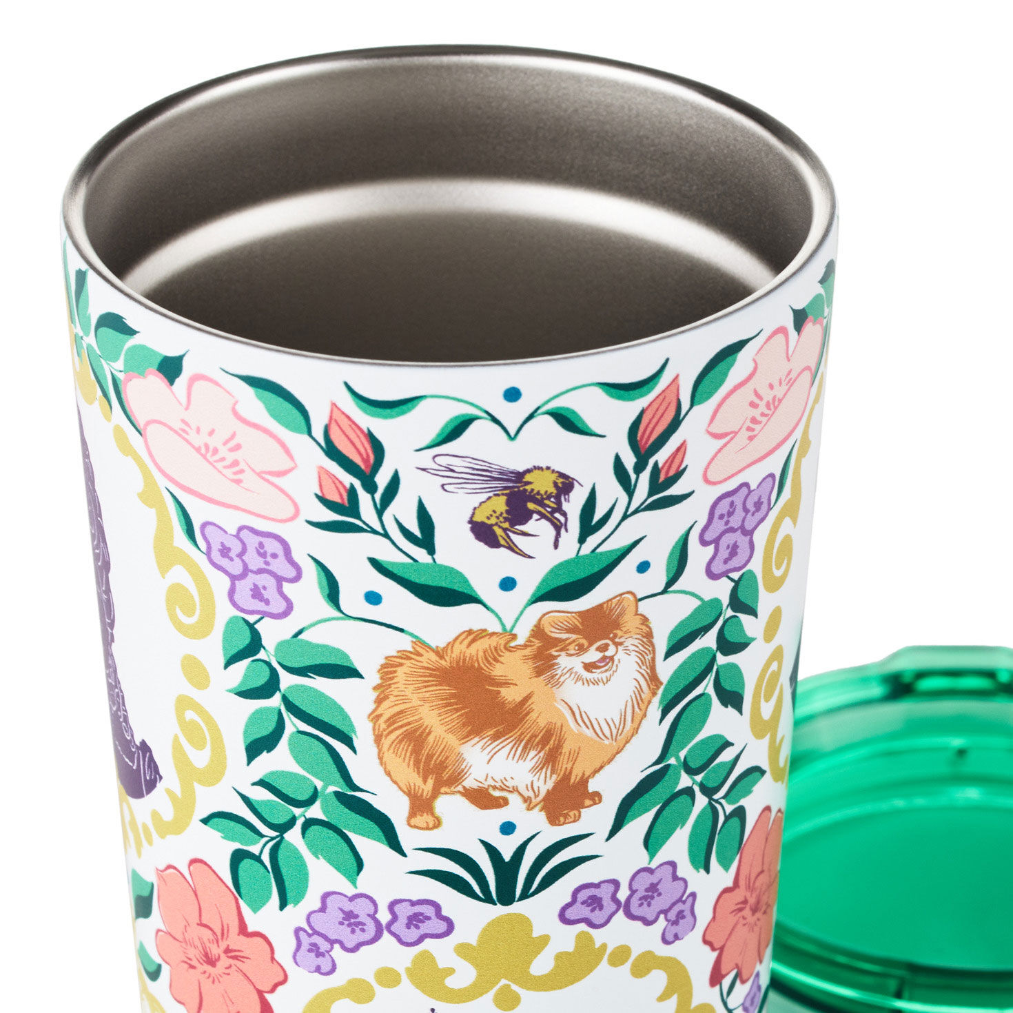 Bridgerton Ton Silhouettes on Floral Travel Mug, 15 oz., , large image number 4