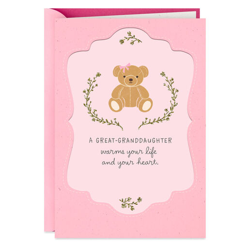 World of Happiness Great-Granddaughter New Baby Card, 