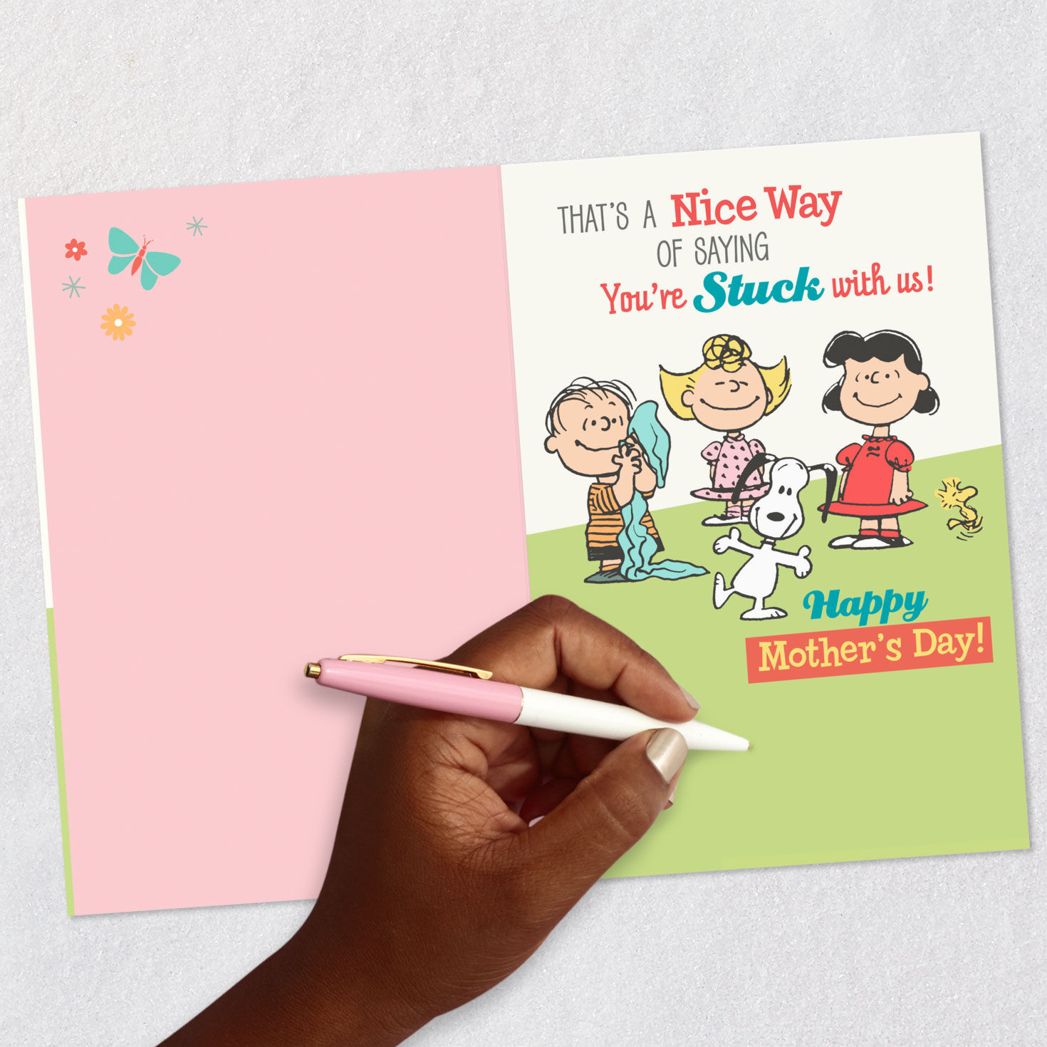 Peanuts Gang Funny Mother's Day Card From All Signing card image number 6