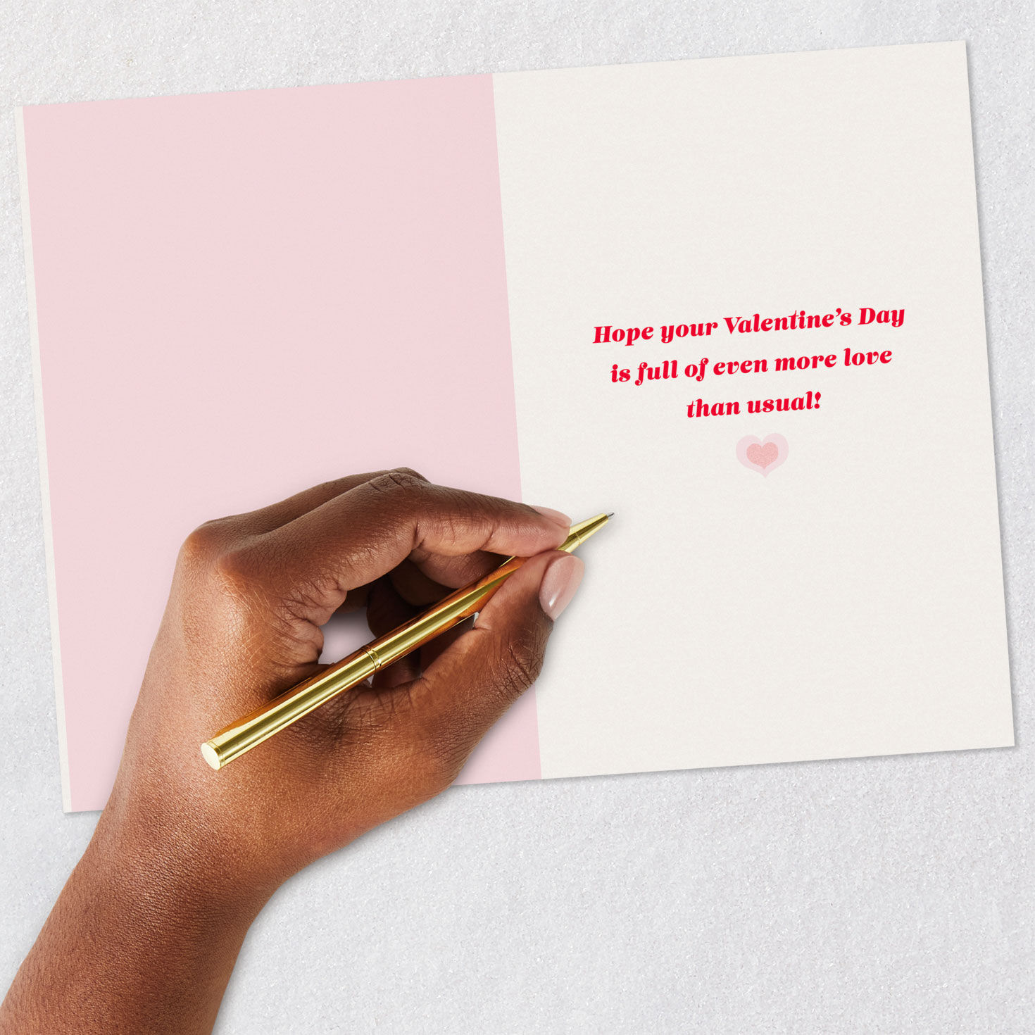 Ombr&eacute; Lettering and Heart Niece Valentine's Day Card Signing card image number 7