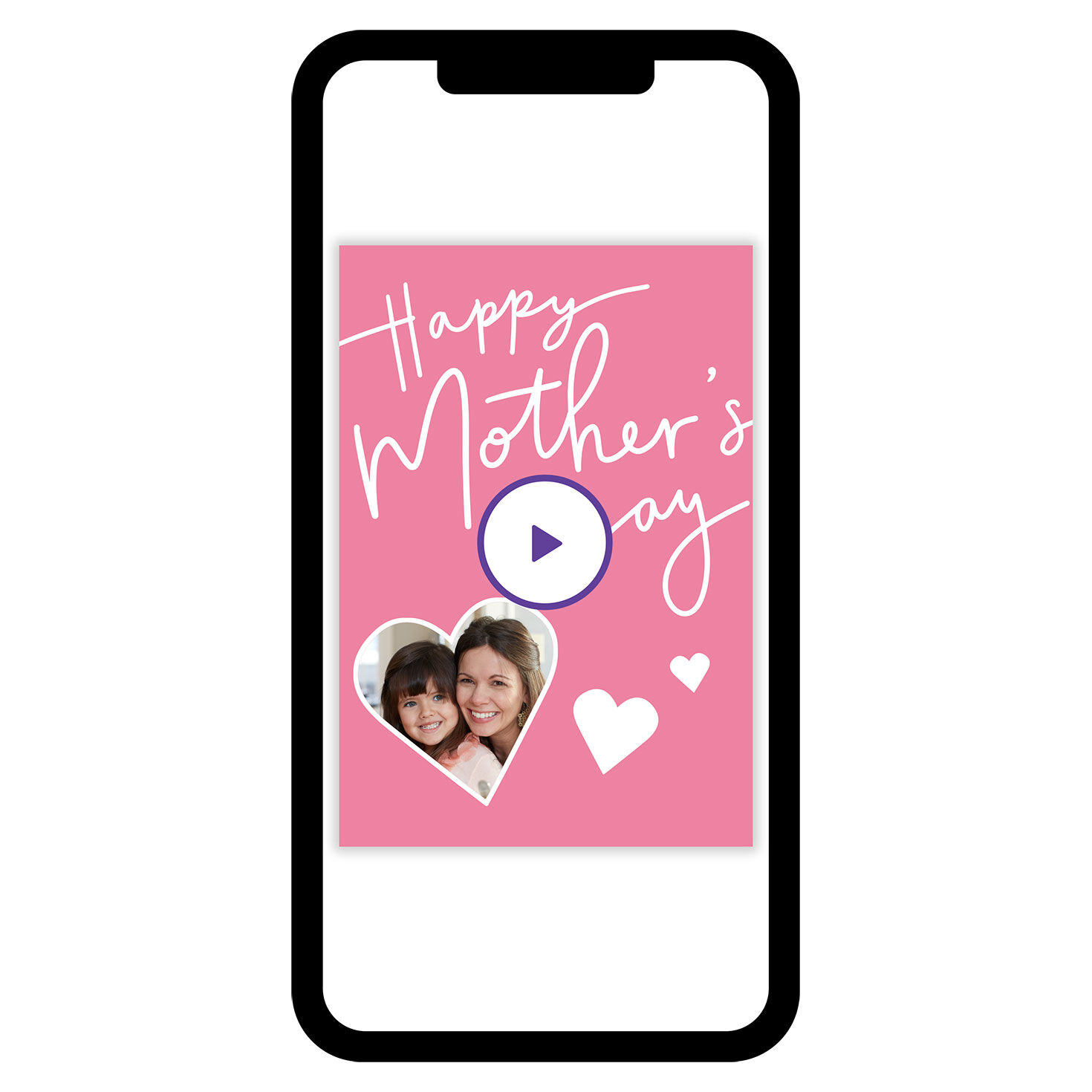 Pink Hearts Mother's Day eCard