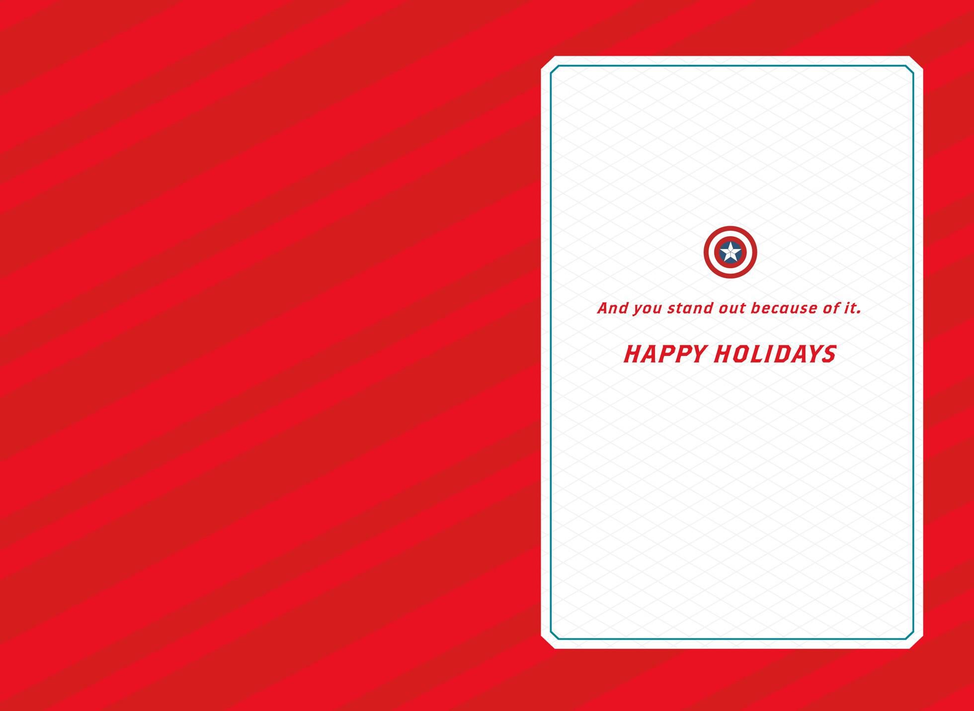 Marvel Captain America Christmas Card With Ornament