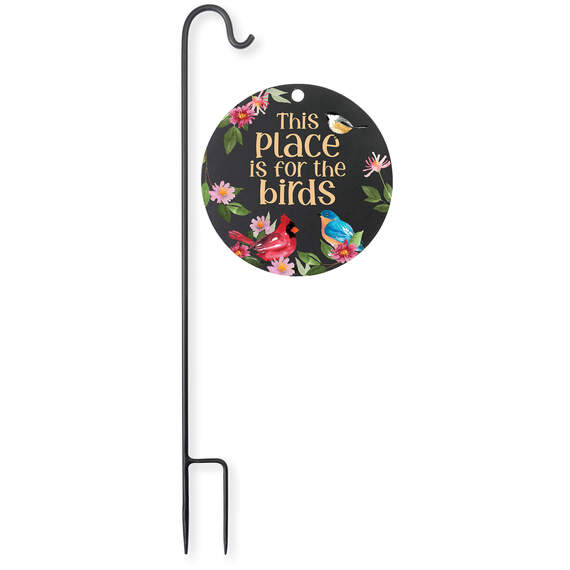 Carson For the Birds Round Garden Sign, , large image number 1