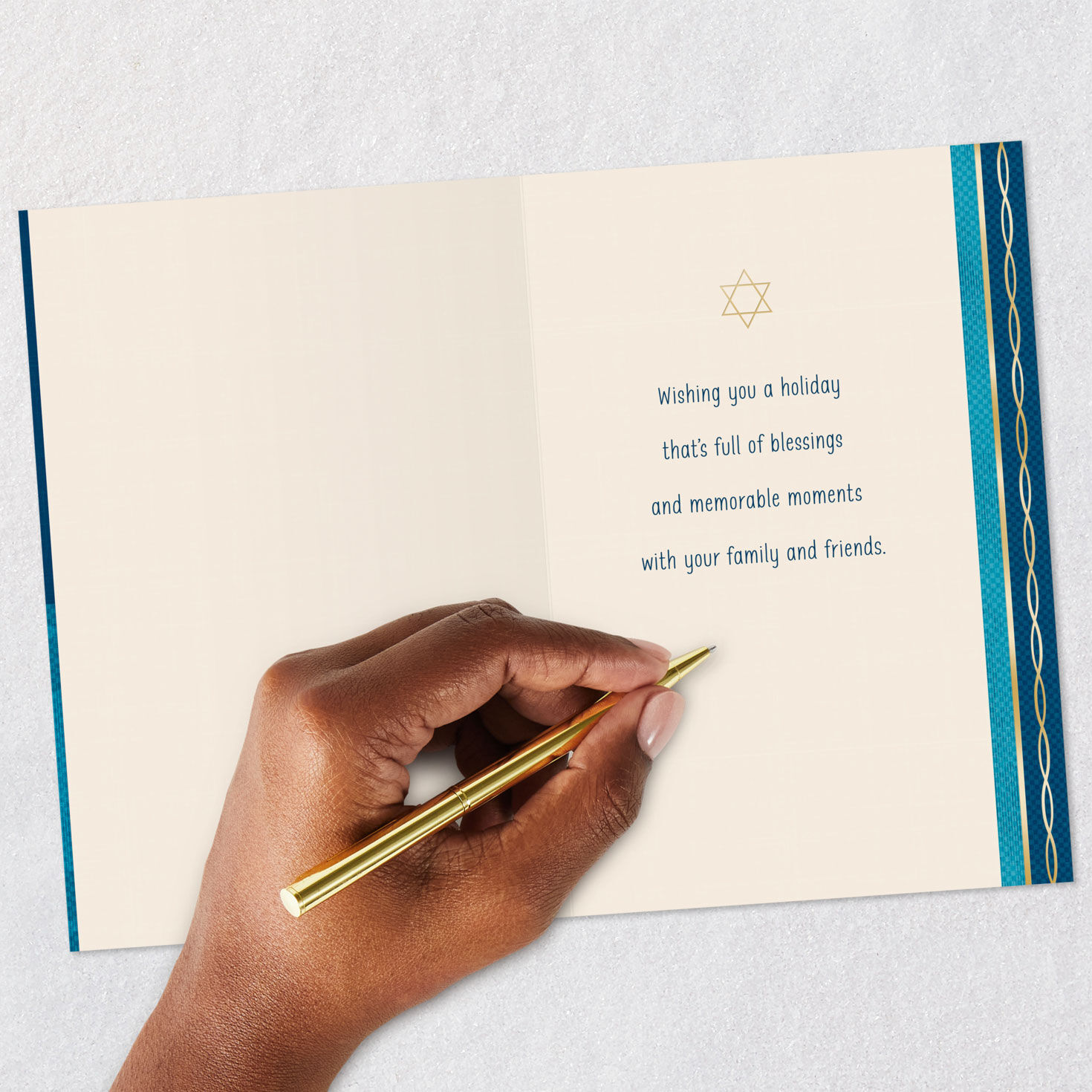 Seder Plate With Star of David Icon Passover Card Signing card image number 6