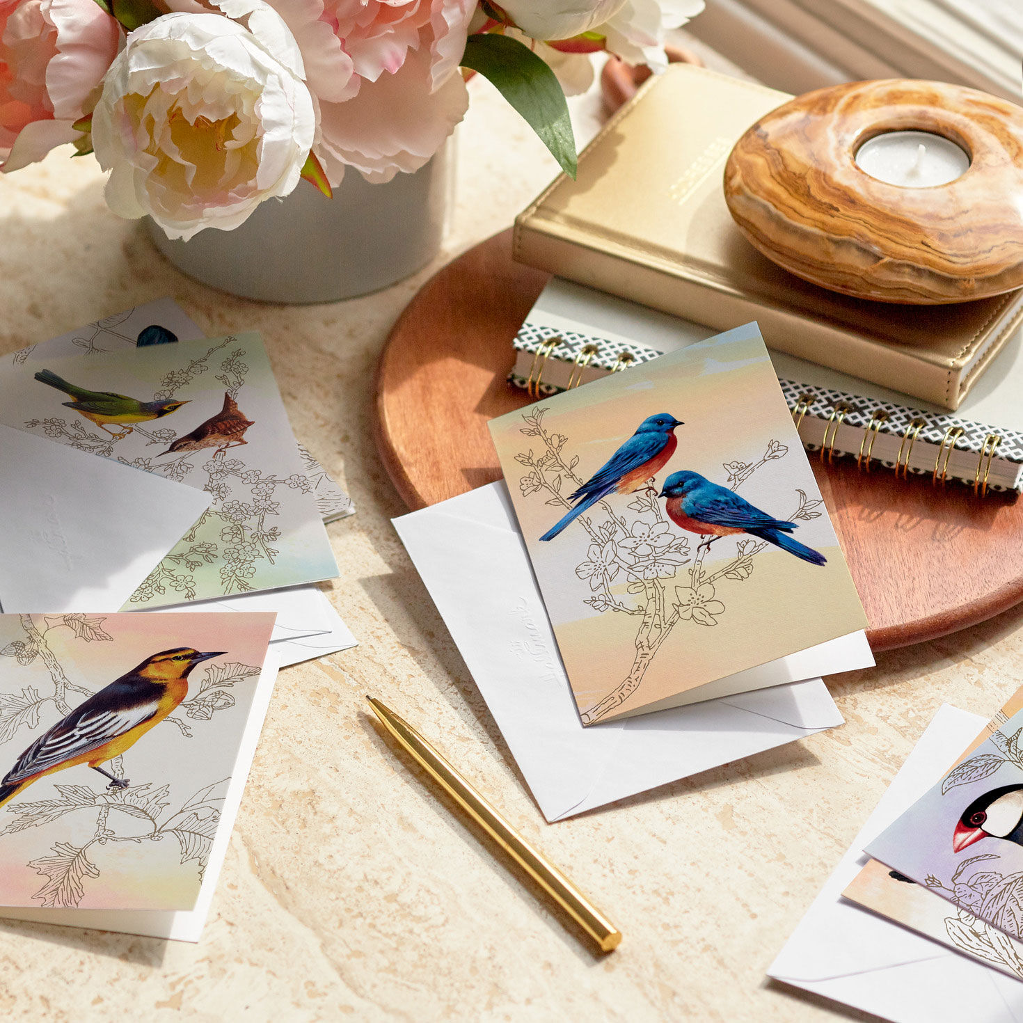 Vintage Bird Artwork Assorted Notes, Pack of 24, , large image number 5