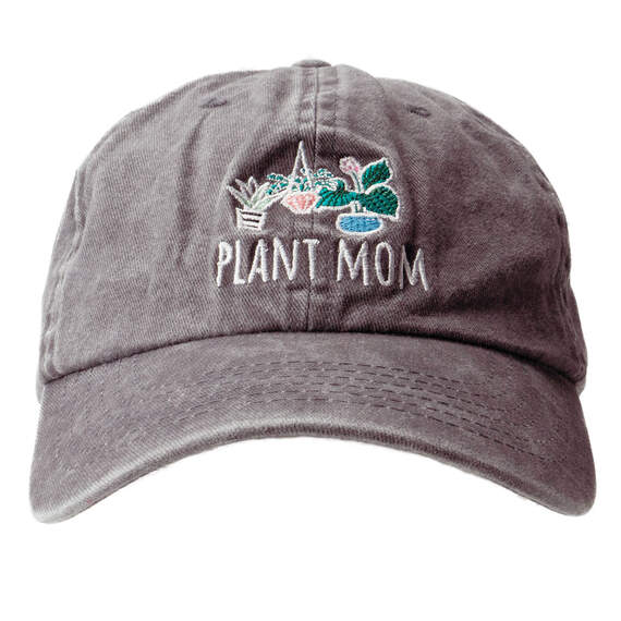 Olivia Moss Gray Plant Mom Embroidered Hat