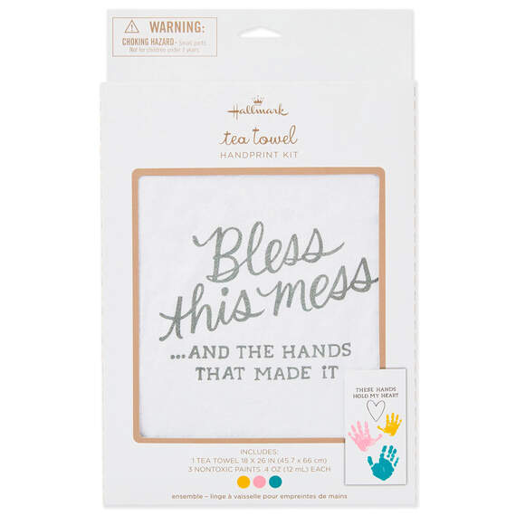Bless This Mess Tea Towel Handprint Kit, , large image number 4