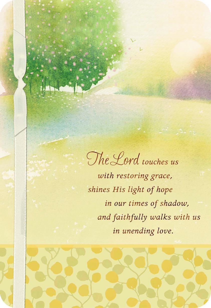 The Lord Walks With You Religious Sympathy Card