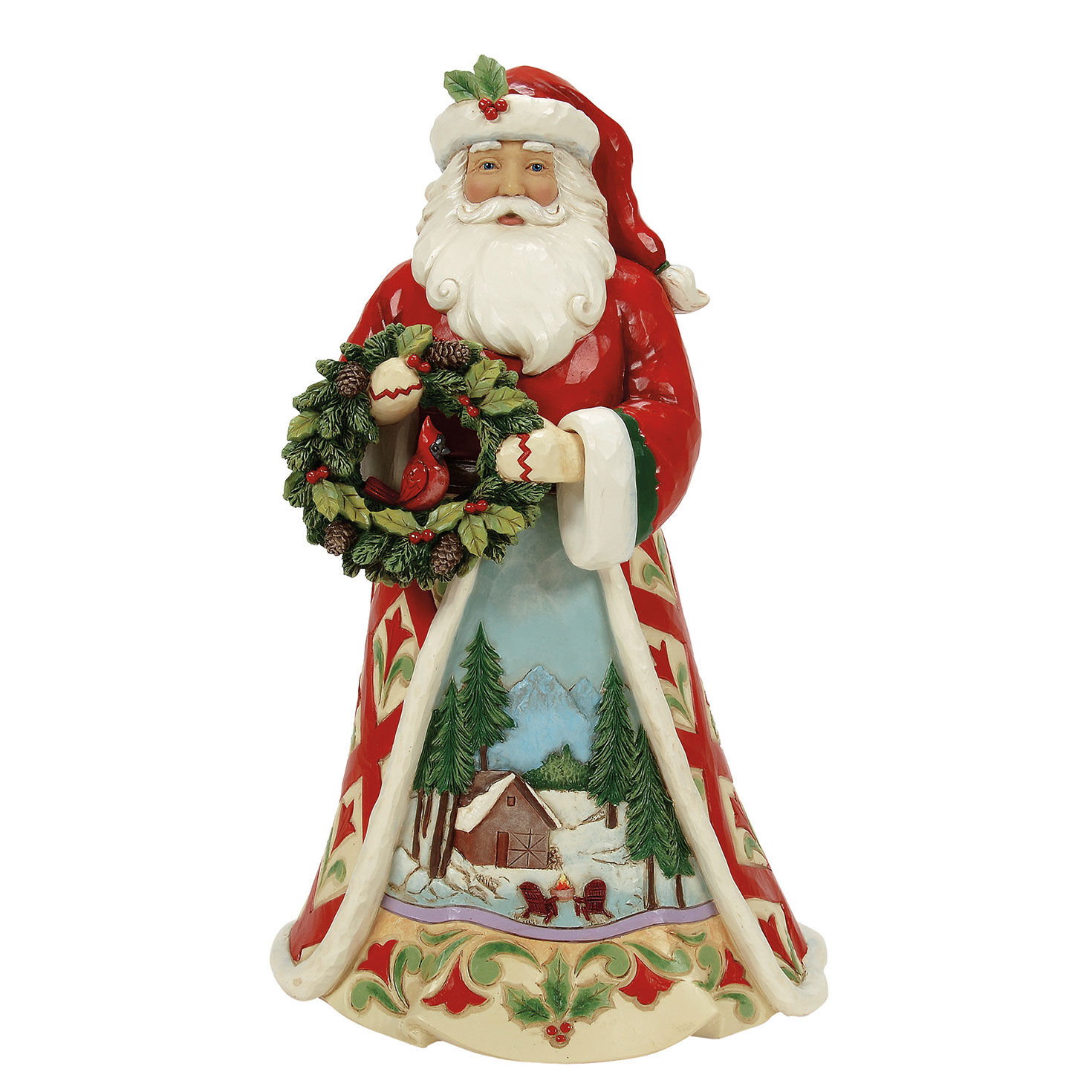 Jim Shore Heartwood Creek Christmas at the Lodge Santa Figurine, 10"