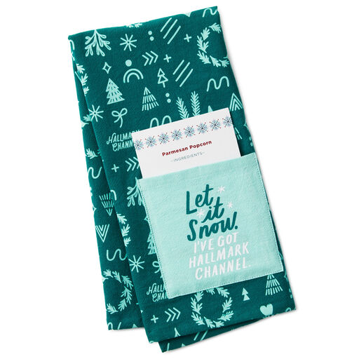 Hallmark Channel Let It Snow Tea Towel With Recipe Cards, 