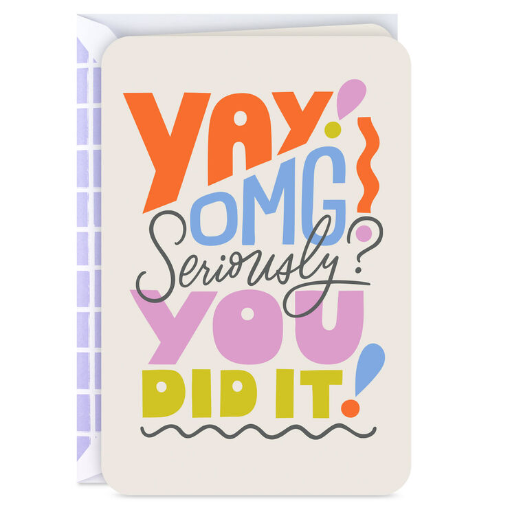 Yay, You Did It Congratulations Card