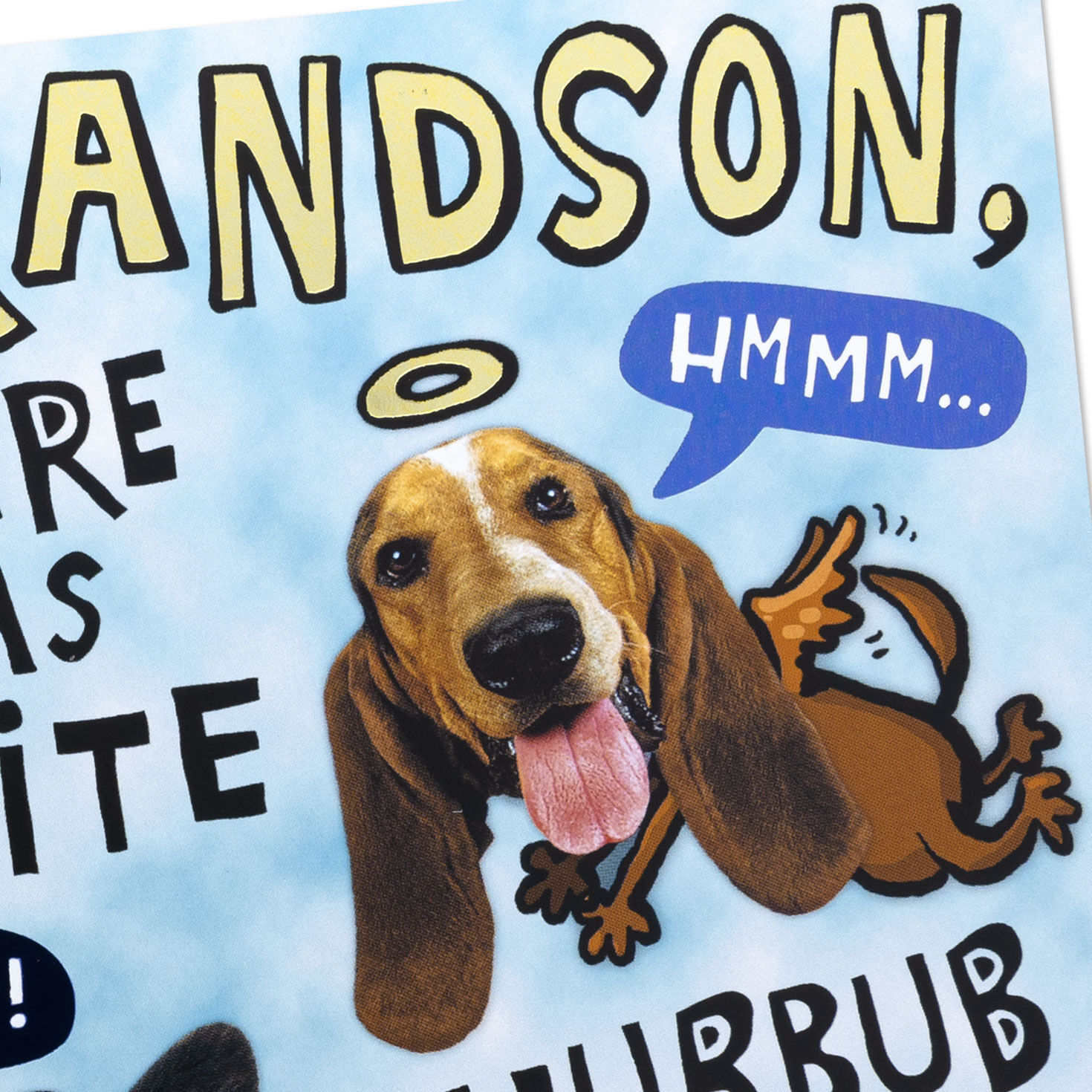 Dog Angels Birthday Card for Grandson Card Front Detail image number 4