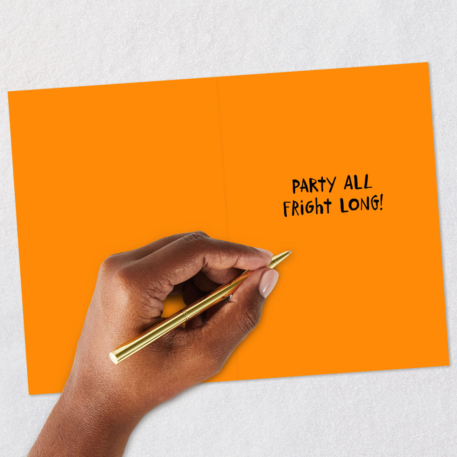 Party All Night Skull Halloween Card signing card image number 6