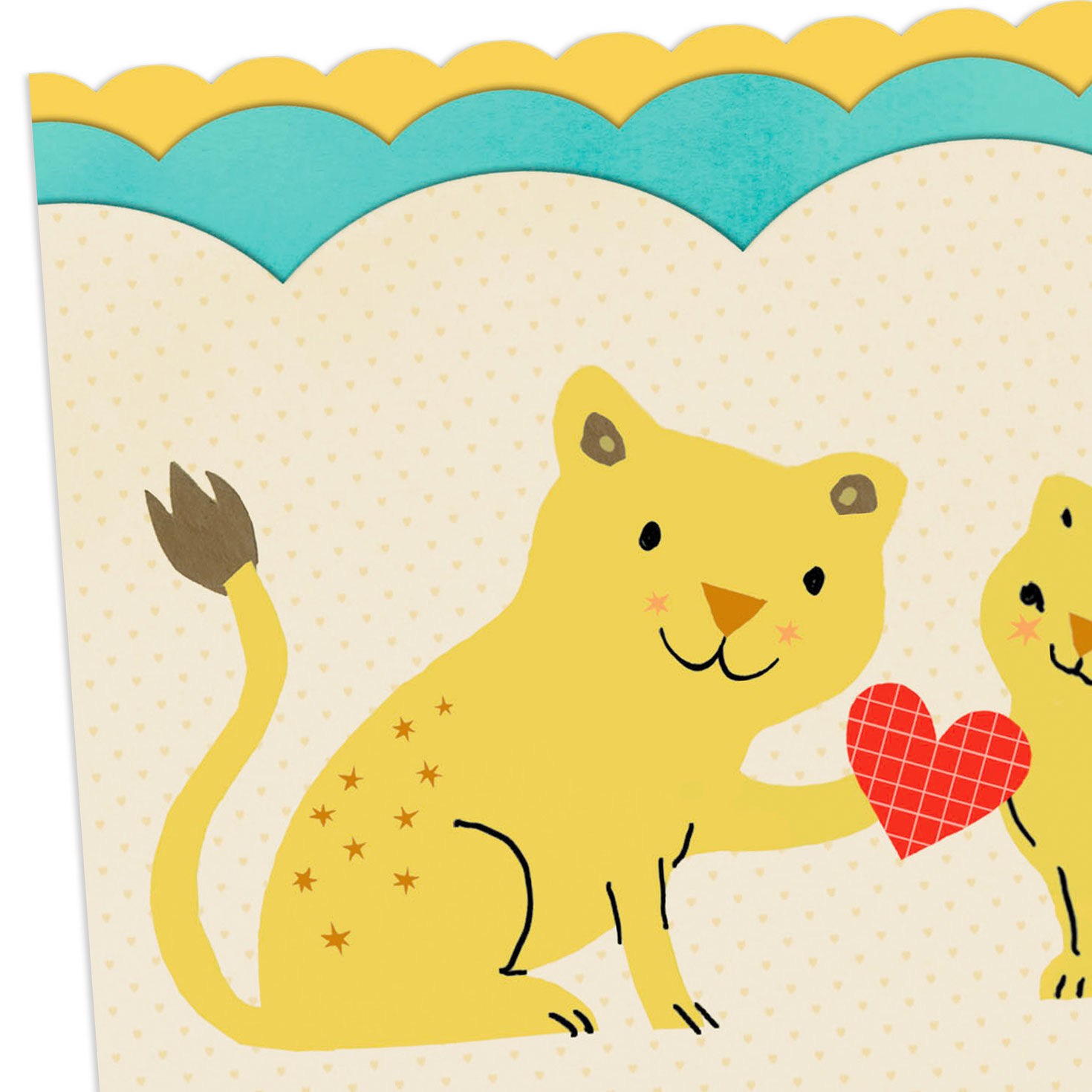 Lion Cubs With Heart Big Brother New Baby Card Card Front Detail image number 4