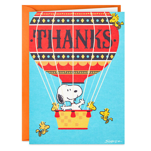 Snoopy Hot Air Balloon Boxed Thank-You Notes, Pack of 12, 