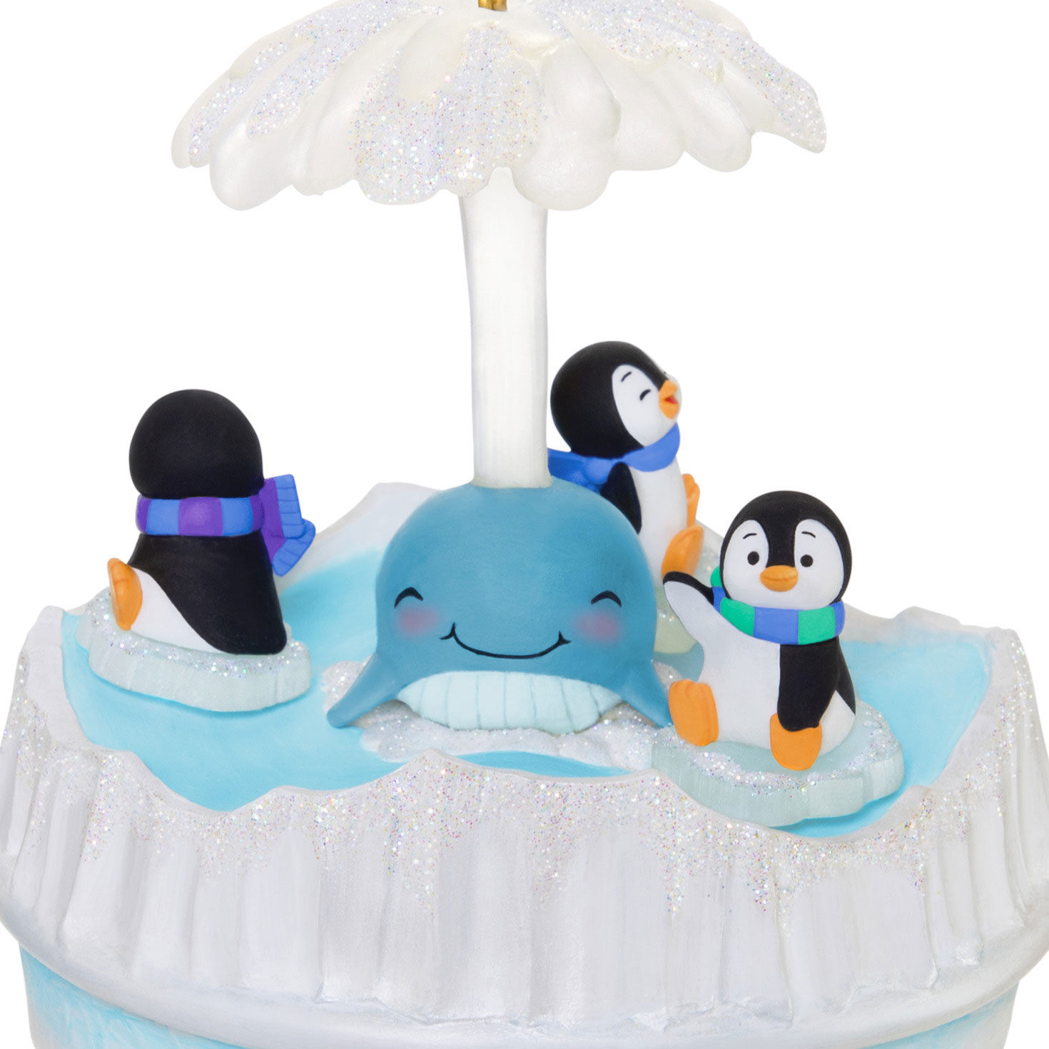 Penguins and Whale Keepsake Ornament closeup view image number 5