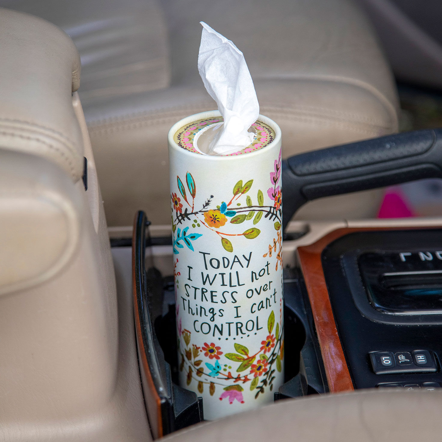 Paper Canister Car Tissue Holders in use image number 2