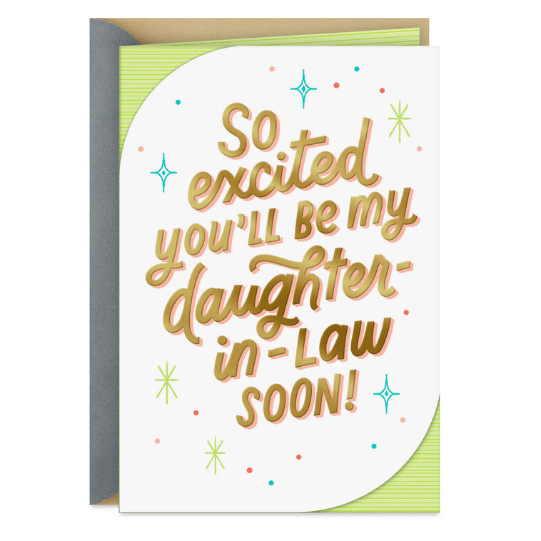 I'm So Excited for You Bridal Shower Card for Daughter-in-Law