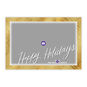 Frosted Gold Frame Flat Holiday Photo Card, , large image number 5