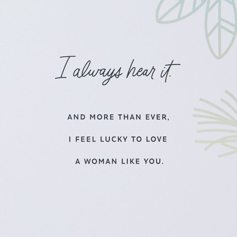 Watercolor Flowers Romantic Christmas Card for Her Sentiment image number 3